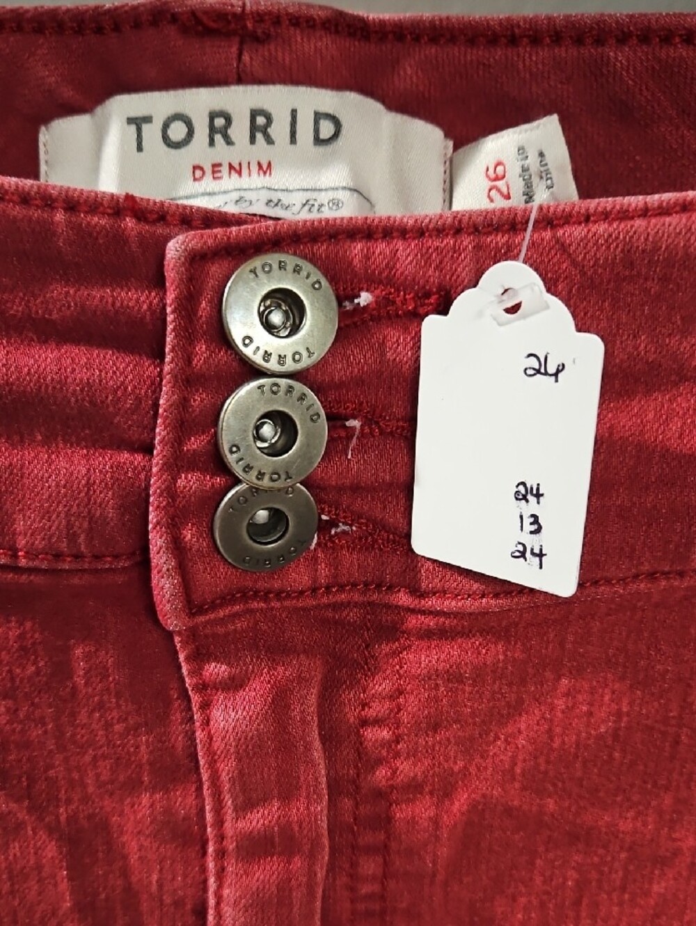 torrid Crimson High-Rise Skinny Jeans - Picture 2 of 3